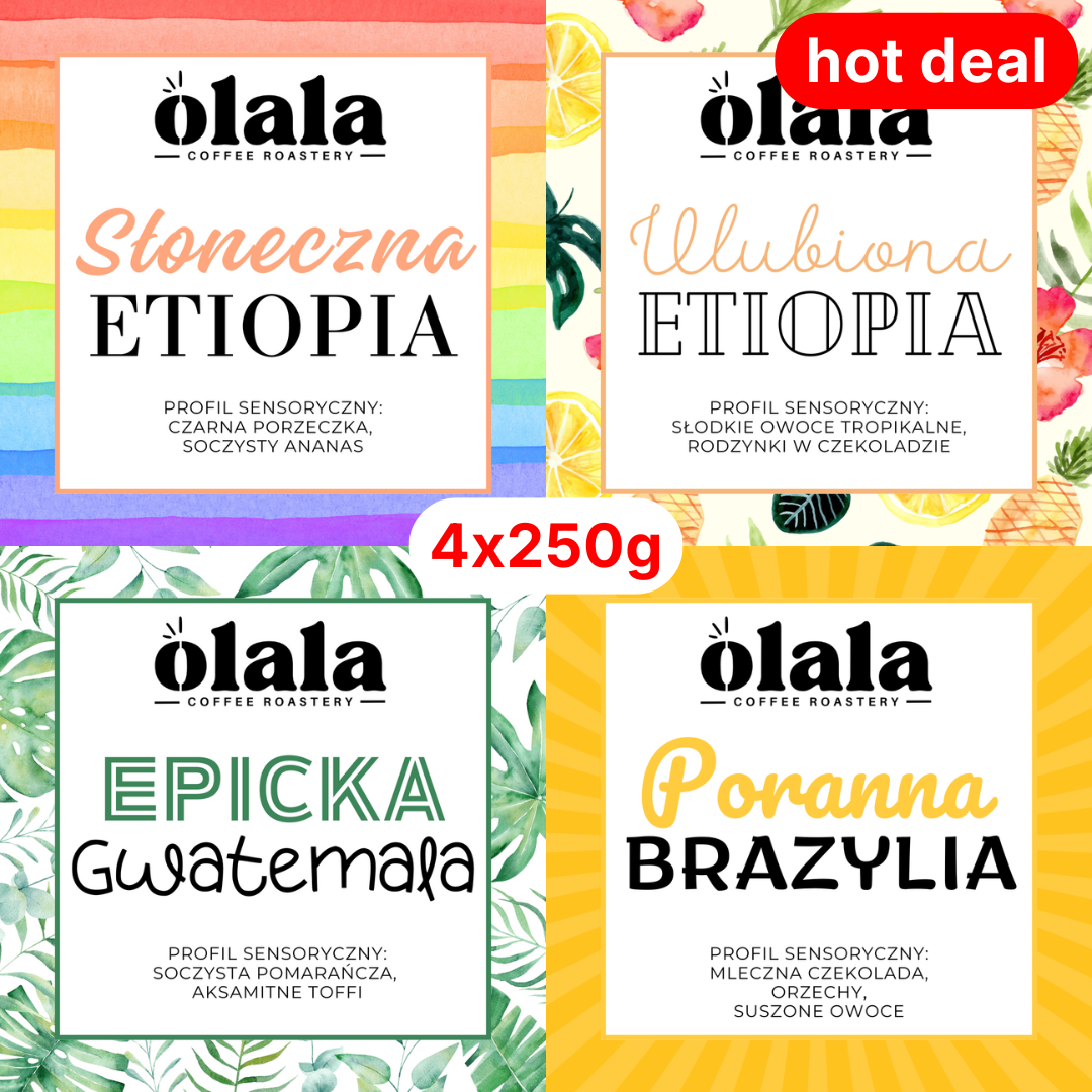 Zestaw czterech różnych kaw (4 x 250 g) [espresso]